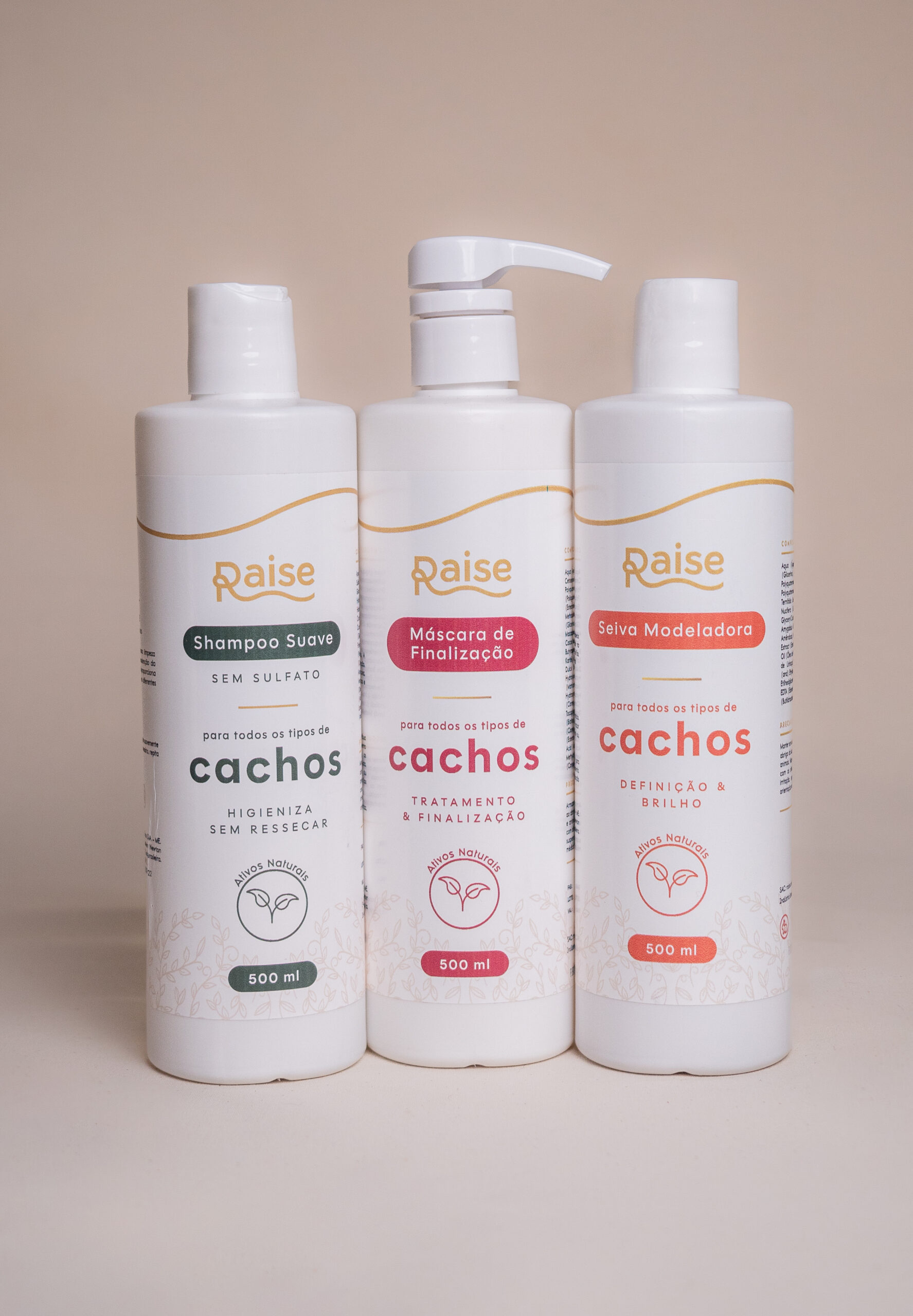 Kit Raise (Máscara de Finalização + Shampoo Suave + Seiva Modeladora)
