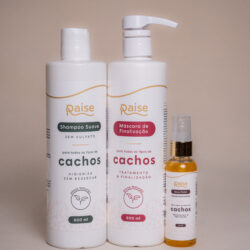 Kit Raise (Máscara de Finalização + Shampoo Suave + Gloss Finish)