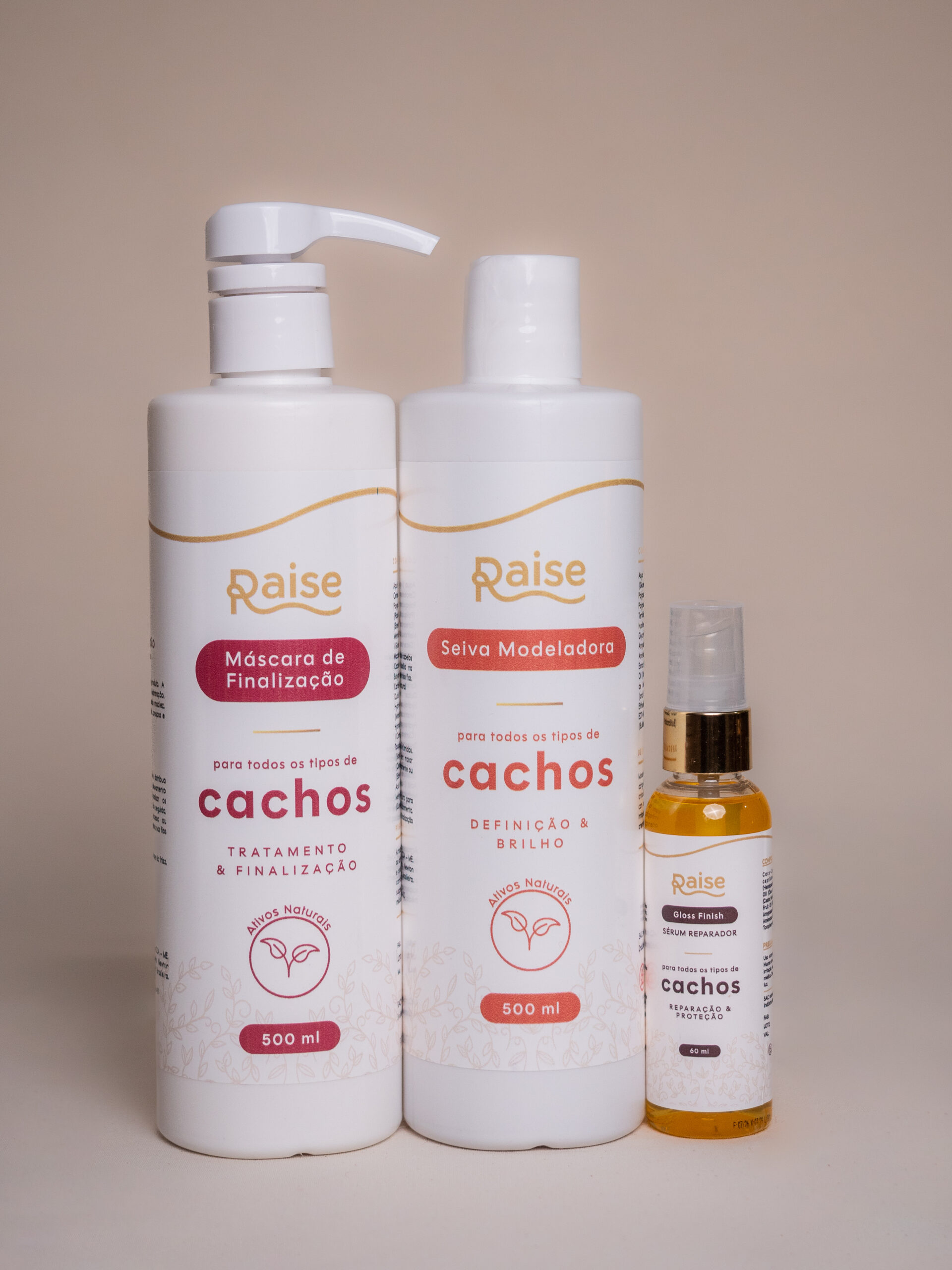 Kit Raise (Máscara de Finalização + Seiva Modeladora + Gloss Finish)